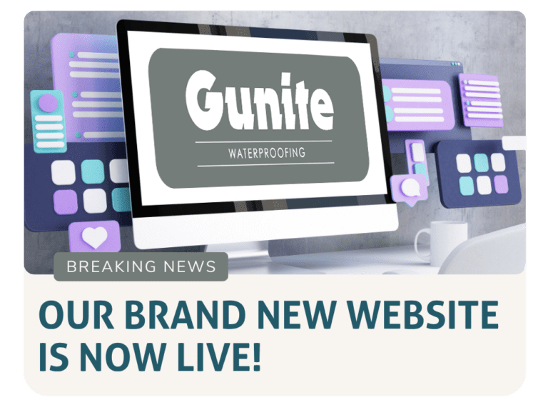 Gunite Waterproofing’s New Website Goes Live!